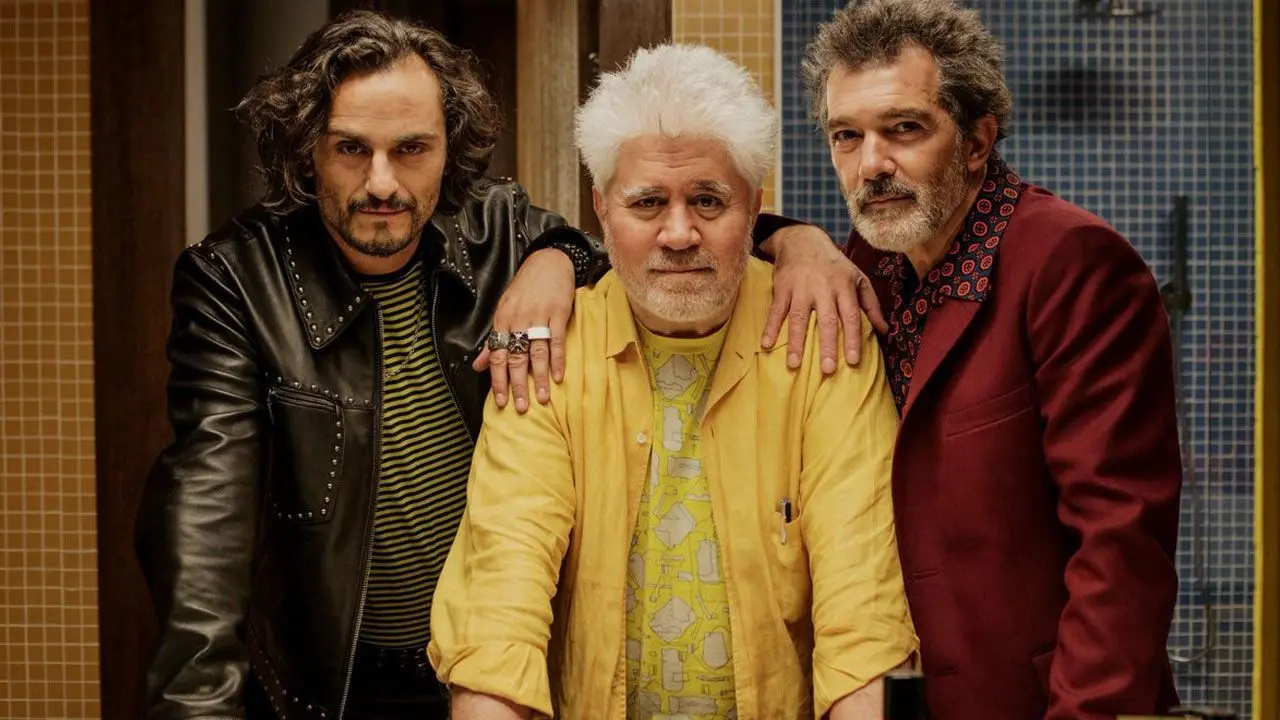 Almodóvar no set de Dor e Glória
