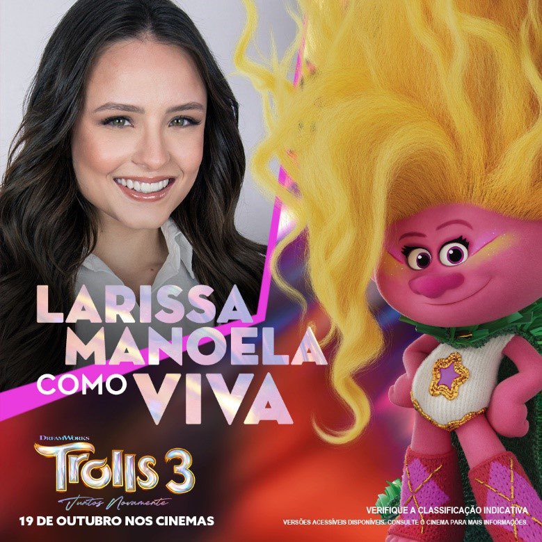 Trolls 3 - Juntos Novamente | Larissa Manoela se junta ao elenco de dubladores do filme 2