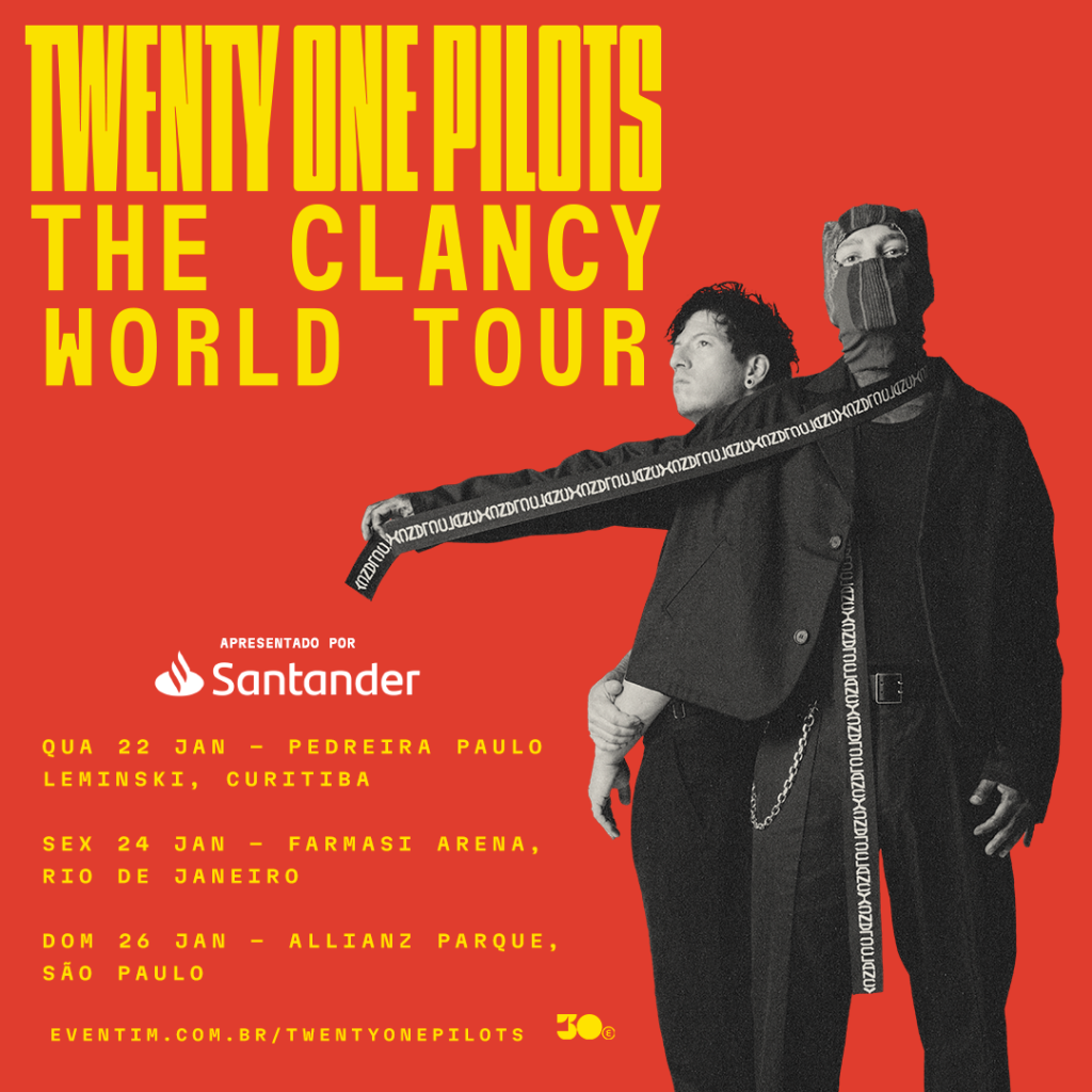 Twenty One Pilots no Brasil | Grupo retorna como headliner na América Latina na The Clancy World Tour 3